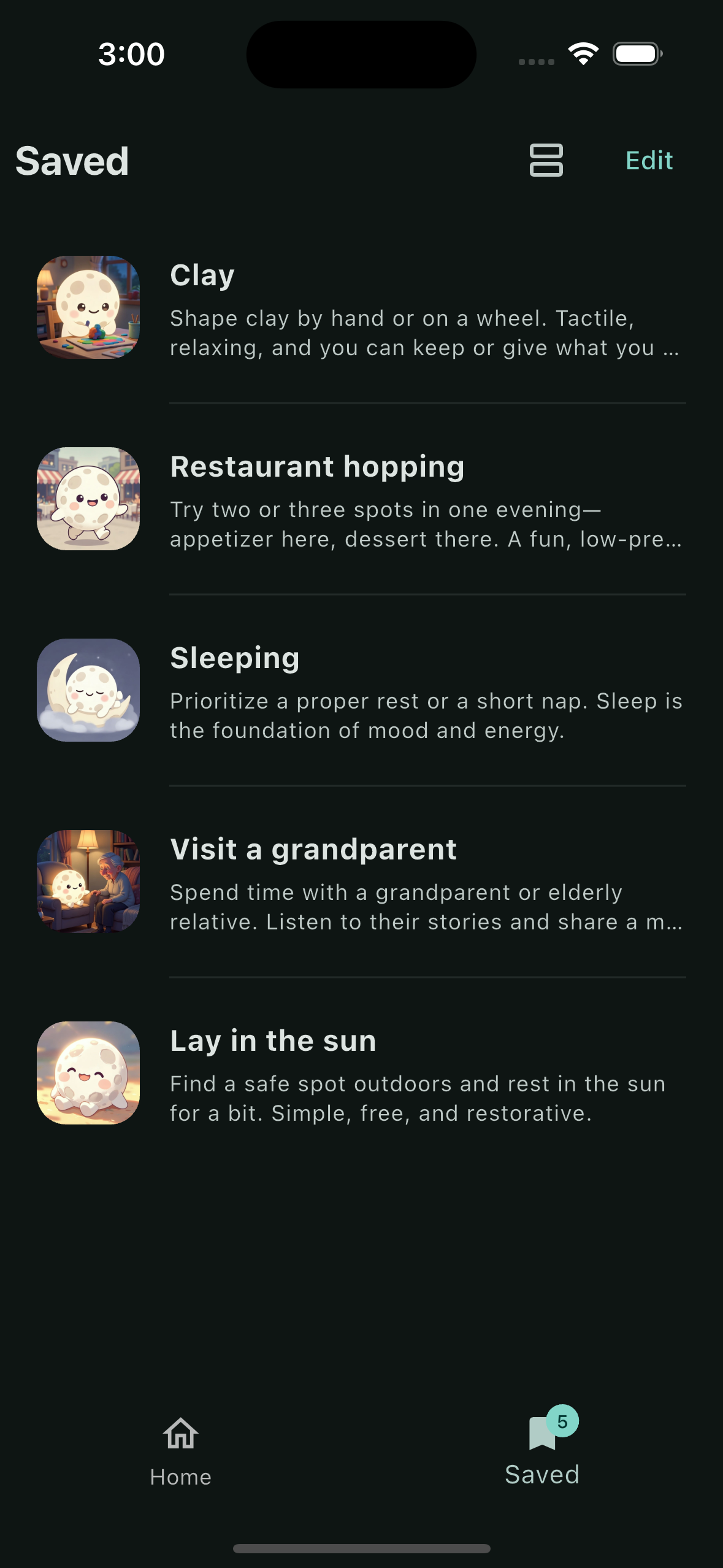 Qamaro activity card